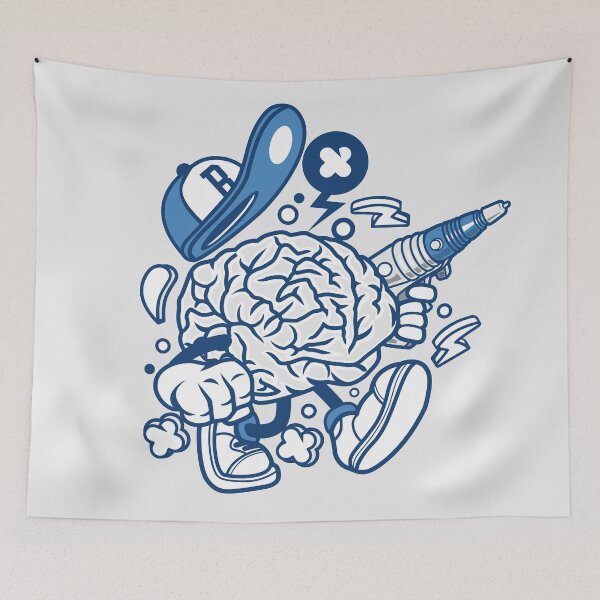 Item preview, Brain Ray Gun Cartoon Character - Fun T-shirt for people who like things a little crazy!-in light. designed and sold by Nickelparis.