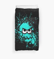 Funda nórdica Splatoon Black Squid with Blank Eyes en Cyan Splatter Mask