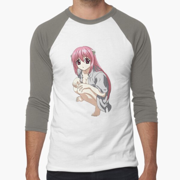 Men's Elfen Lied T-Shirts Nyu Vintage Cotton Short Sleeve Anime Manga Blood  Lucy Girl Yuka T Shirts Round Collar Clothes - AliExpress