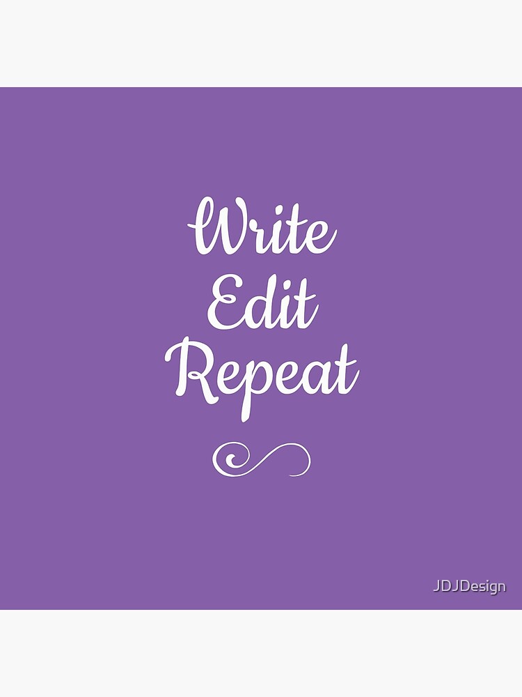 Thumbnail 3 of 3, Throw Pillow, Write, Edit, Repeat designed and sold by JDJDesign.