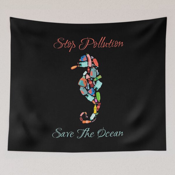 Item preview, Stop Pollution Save The Ocean Seahorse designed and sold by IKOK.