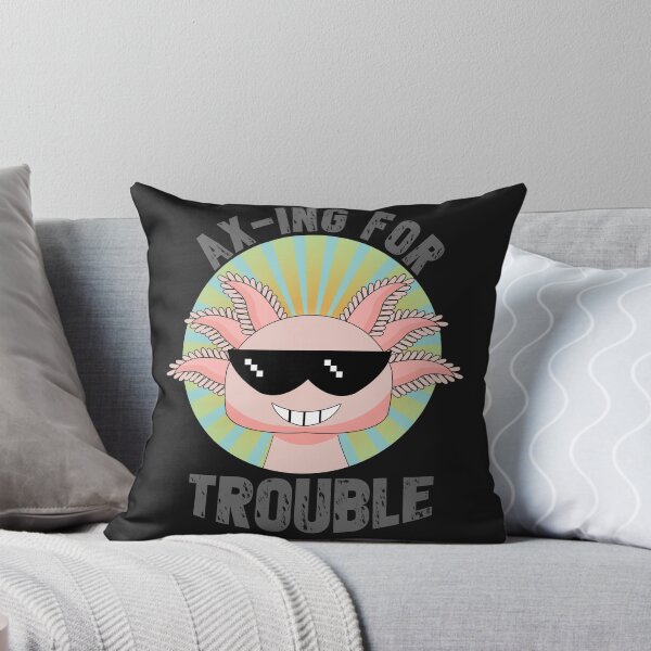 Cool Axolotl Schwanzlurch Throw Pillow