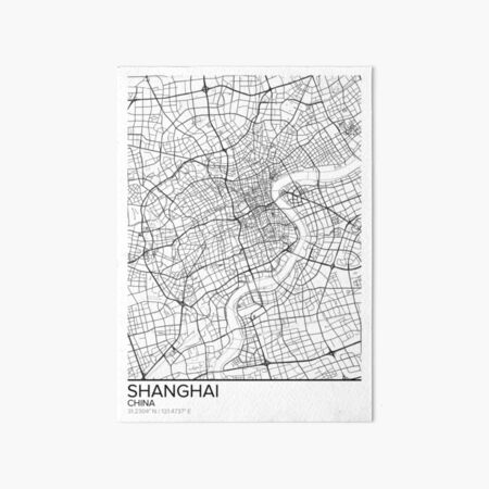 Shanghai City Map Printable City Map Wall Art Map Print Travel Poster Shanghai Map Print City Map Street Map Art Shanghai Map