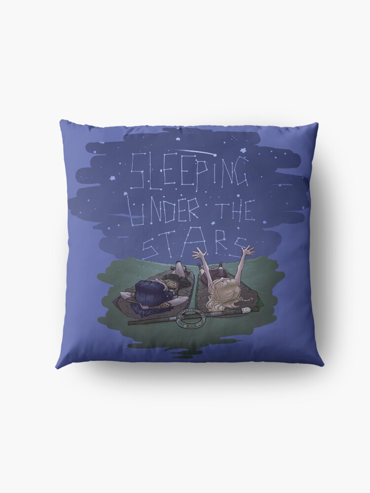 Alternate view of Xena and Gabrielle Under the Stars Floor Pillow