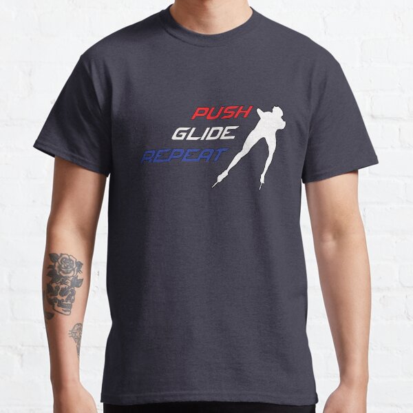 Push Glide Repeat Inline Speed Skating Marathon Classic T-Shirt