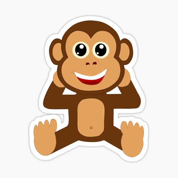 Baby Schimpanse Mein Lieblings Kuscheltier Comicstyle Sticker