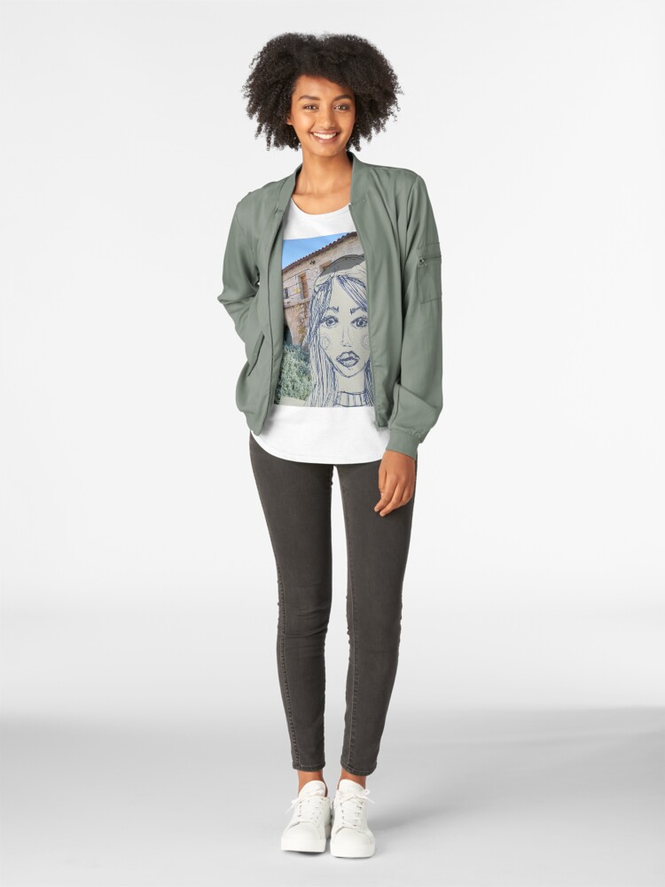 Alternate view of A Girl Wearing a Beanie Premium Scoop T-Shirt