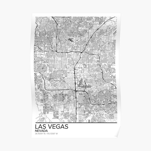 "Las Vegas map poster print wall art, Nevada gift printable, Home and