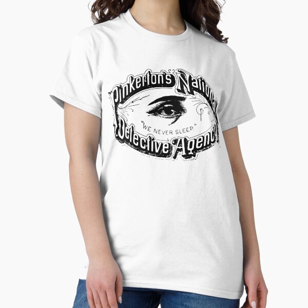 Vista previa del artículo con la obra «Agencia Nacional de Detectives de Pinkerton», diseñado y vendido por Hood  Safari.