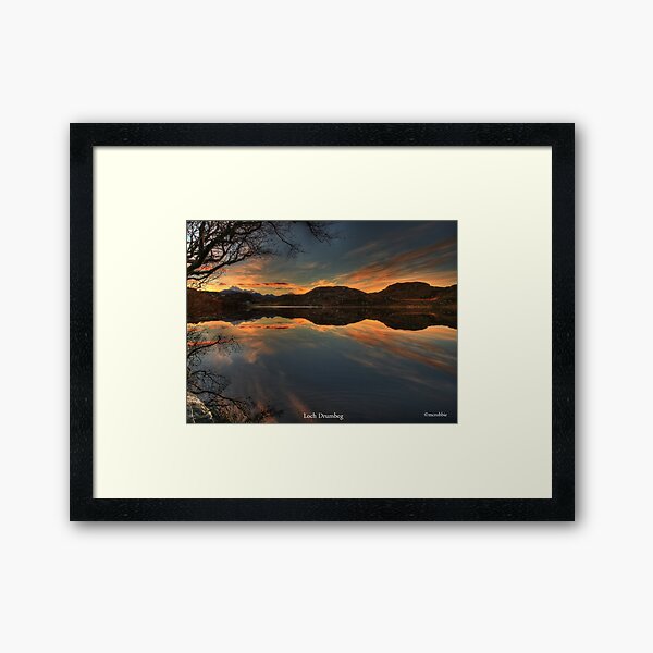 Sunrise Loch Drumbeg Framed Art Print