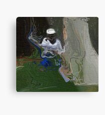 lacrosse goalie 133 0 oil texture Metal Print