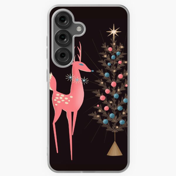 Item preview, Midcentury Pink And Aqua Holiday At The North Pole designed and sold by BunnyThePainter.