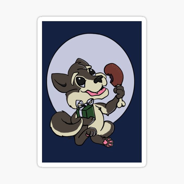 Happy Wolf Sticker