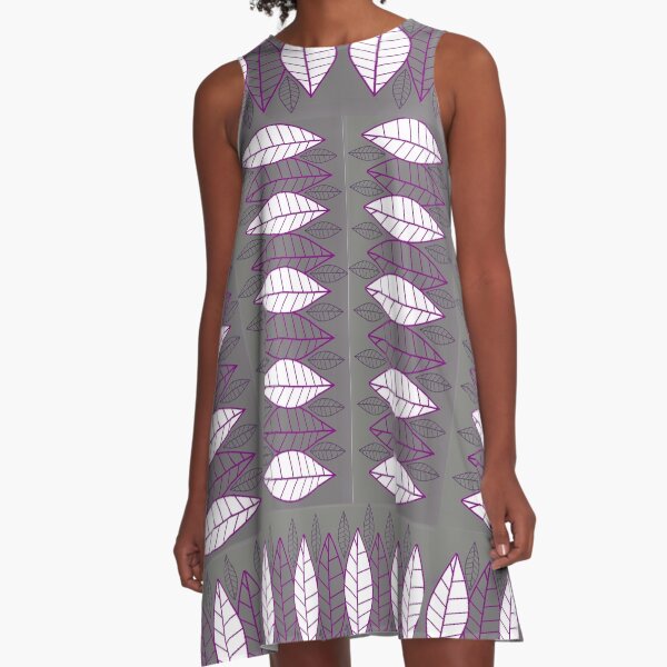 Purple leaves alum revisited A-Line Dress