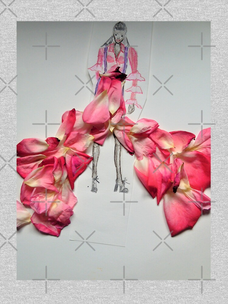 Rose Pedals Fashion Illustratration by IvanaKada