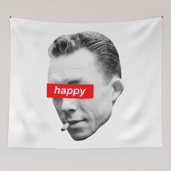 Item preview, Happy Albert Camus designed and sold by Miguel Queiruga.