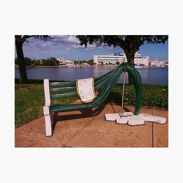 Bench at the Salvador Dali Museum Photographic Print