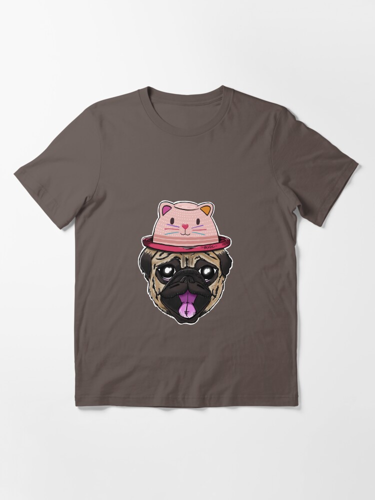 Alternate view of Pugs Life - Dog with Cat Hat Essential T-Shirt