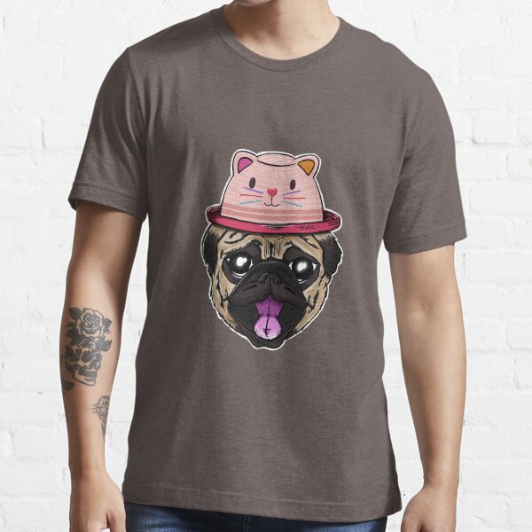 Pugs Life - Dog with Cat Hat Essential T-Shirt