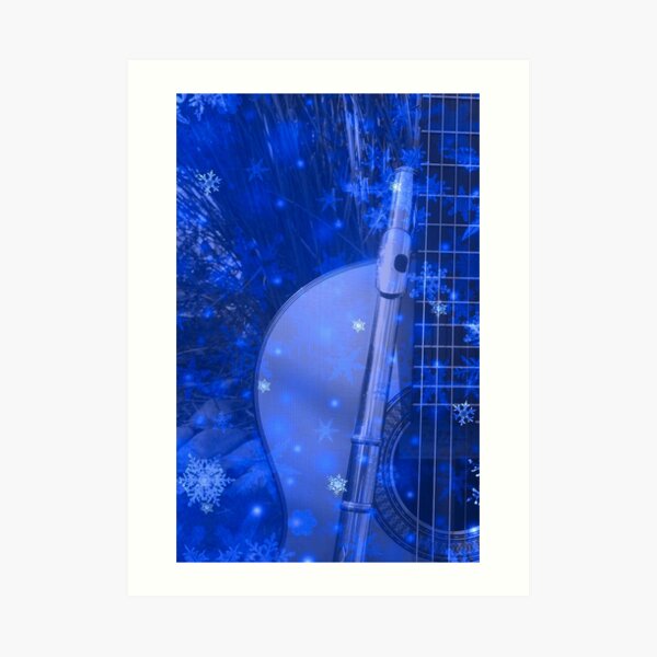 Musical Snowflakes Art Print