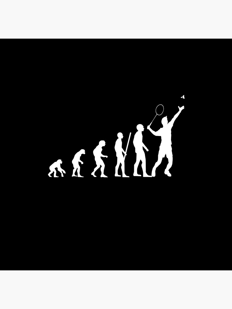 "Badminton Evolution Badminton Player" Poster by 1MillionShirts Redbubble