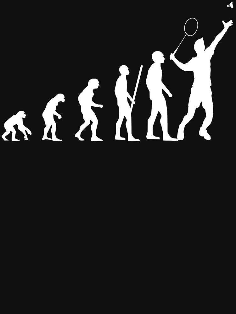 "Badminton Evolution Badminton Player" Tshirt for Sale by