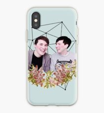Dan and Phil Pastel Floral & Constellation Print iPhone Case