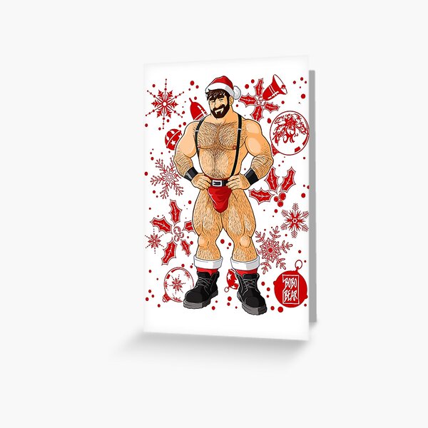 ADAM LIKES SANTA - RED XMAS Greeting Card