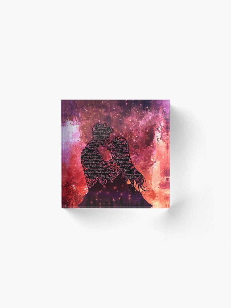 Alternate view of I spent centuries... Queen of Shadows Acrylic Block