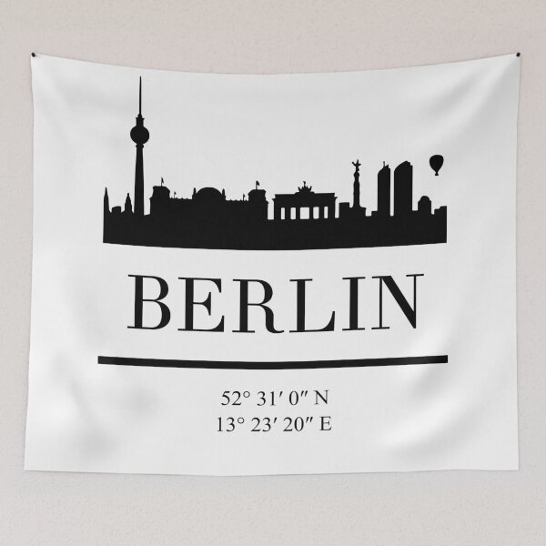 Item preview, BERLIN GERMANY BLACK SILHOUETTE SKYLINE ART designed and sold by deificusArt.
