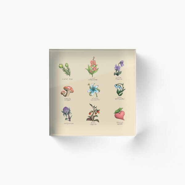 Legendary Flora Acrylic Block