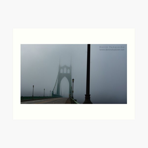 St. John foggy bridge widescreen Art Print