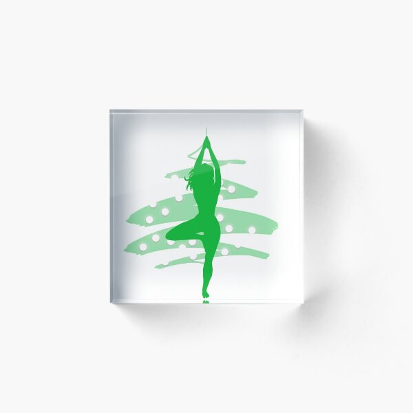 Christmas Tree Pose Acrylic Block