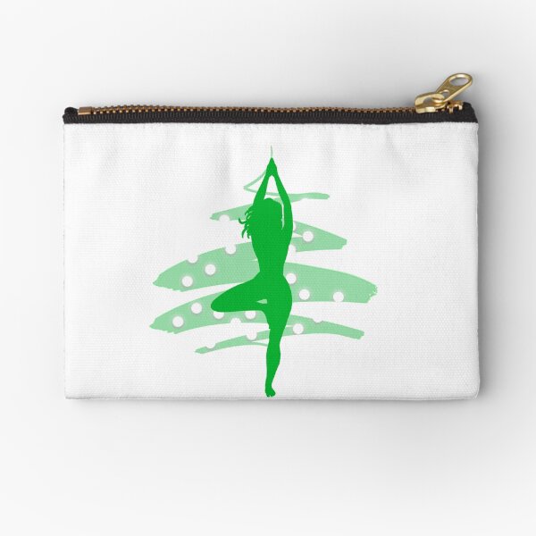 Christmas Tree Pose Zipper Pouch