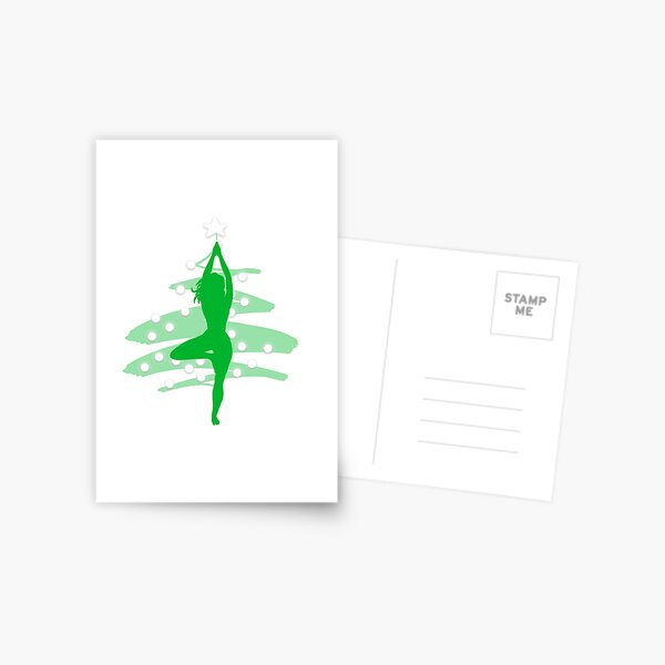 Christmas Tree Pose Postcard