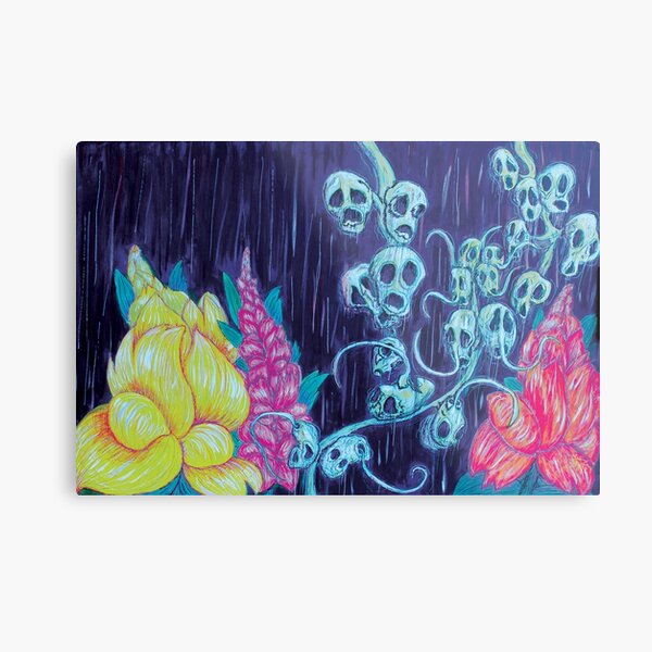 Floral Hellscape I Metal Print