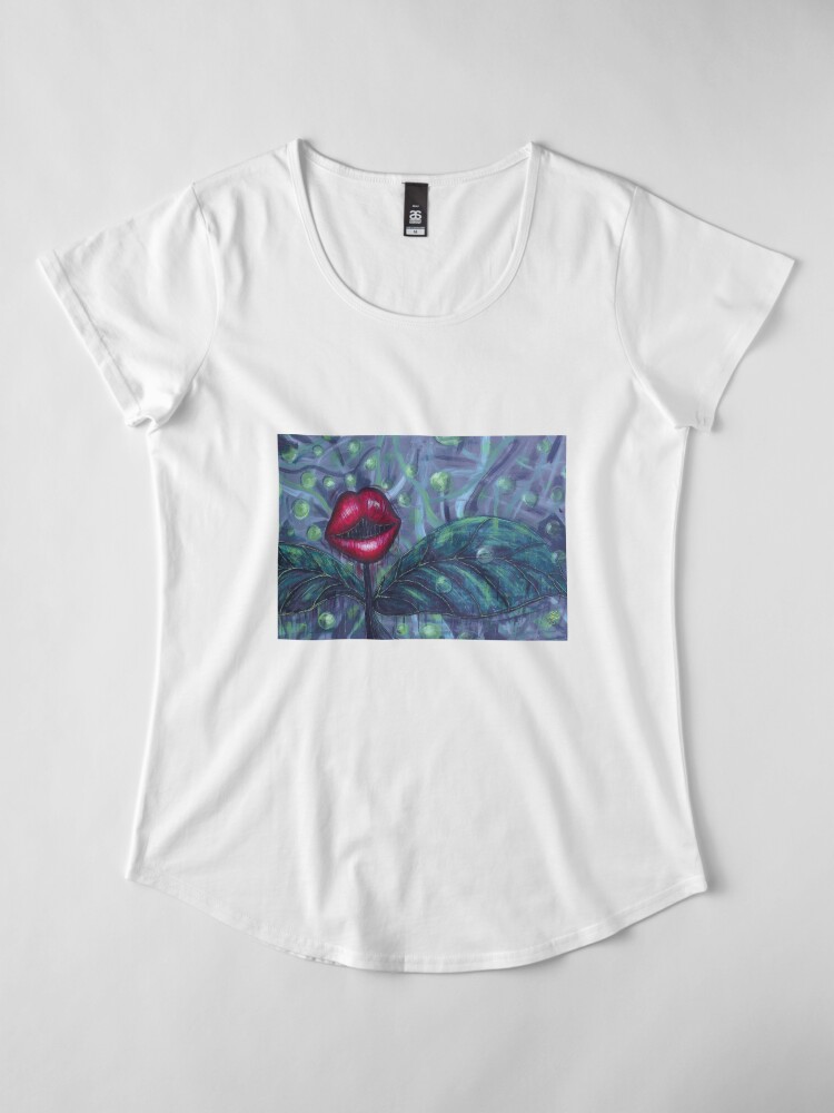Alternate view of Floral Hellscape IV Premium Scoop T-Shirt