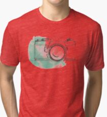 VINTAGE SLR CAMERA SKETCH ILLUSTRATION Tri-blend T-Shirt