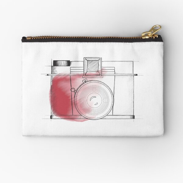 Item preview, watercolor splash vintage camera illustration designed and sold by Addie Hanson.
