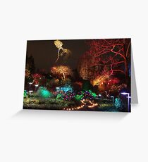 Night in the Sunken Garden (3) Greeting Card