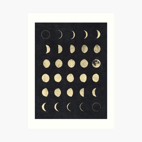 Fases de la luna Lámina artística
