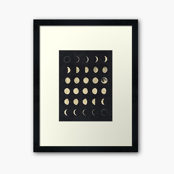 Moon Phases Framed Art Print