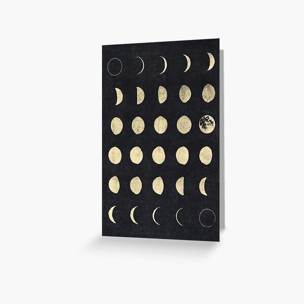 Moon Phases Greeting Card