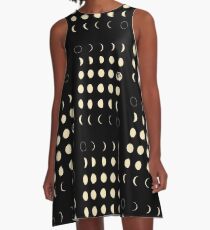 Mondphasen A-Linien Kleid