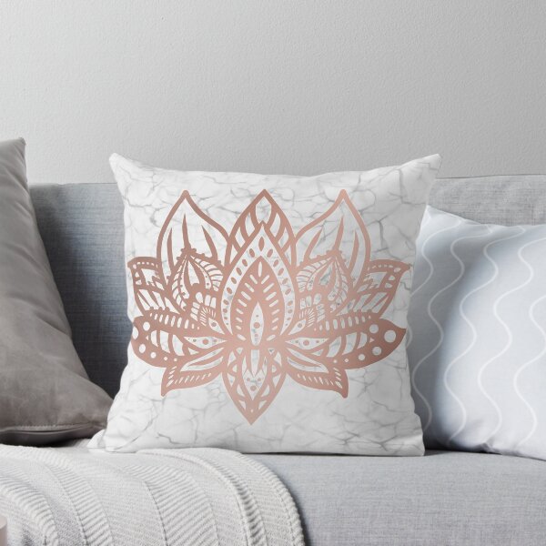 Item preview, Lotus Mandala - Rosegold on Marble designed and sold by halconiandesign.