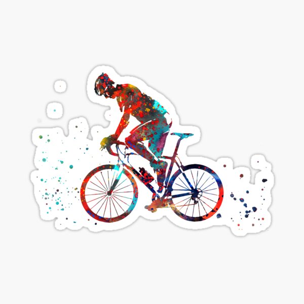 Item preview, Road cycling, road cycling man, road bicycle, man cyclist designed and sold by Rosaliartbook.