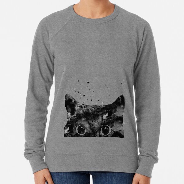 peeking cat sweatshirt