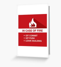 Emergency - Git, Commit & Leave Greeting Card