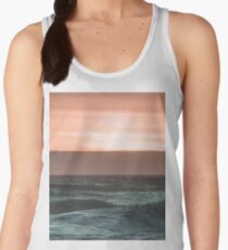 Pretty Pink and Orange Pacific Ocean Sea Waves Sunset VI Women's Tank Top