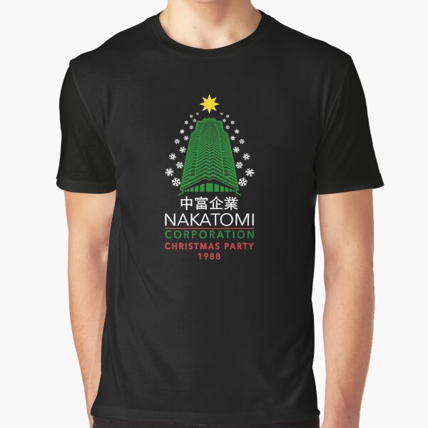 Nakatomi Corporation Christmas Party Snowflake Tower Graphic T-Shirt